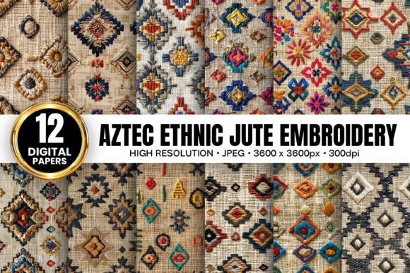 Aztec Ethnic Jute Embroidery Patterns Review