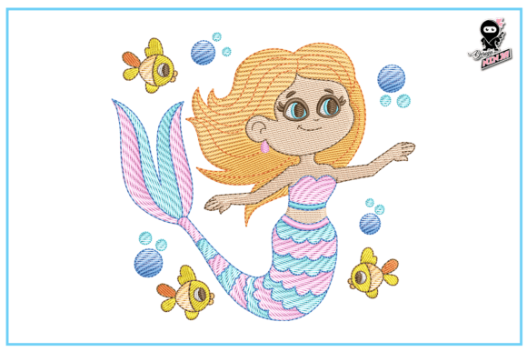 Baby Mermaid Embroidery: A Cute Design Review
