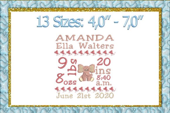 Birth Announcement Template Embroidery Review