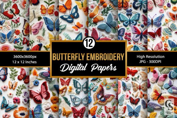 Butterfly Embroidery Seamless Patterns Review