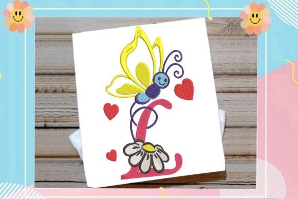 Butterfly L Letter Monogram for Boutique Apparel