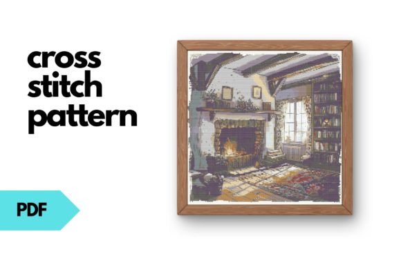 Cozy Fireplace Cross Stitch Pattern Review