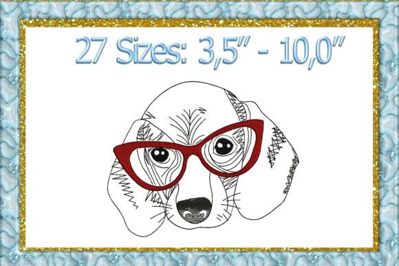 Dachshund Embroidery Design for Boutique Apparel