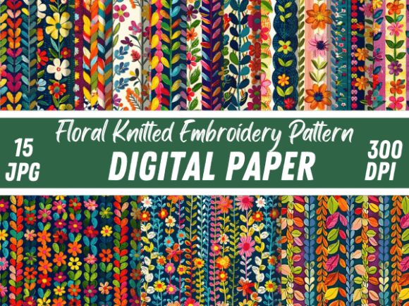 Floral Knitted Embroidery Paper Pattern Review