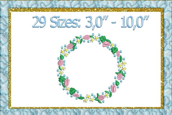 Flower Frame Embroidery for Holiday Collections