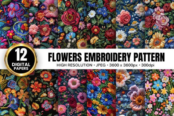Flowers Embroidery Seamless Patterns Review