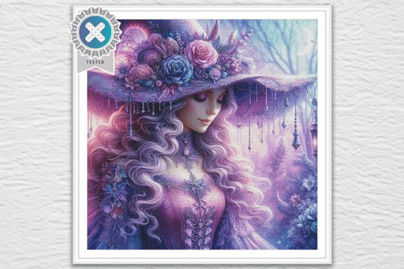 Purple Witch Cross Stitch Pattern PDF Review