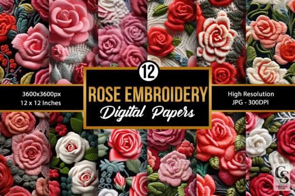 Roses Embroidery Seamless Patterns Review