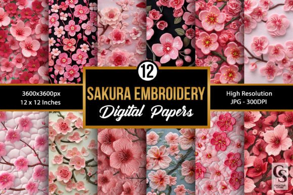 Sakura Embroidery Seamless Patterns Review