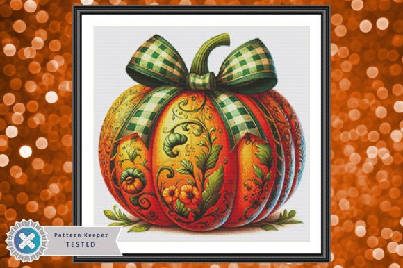 Toile Pumpkin Cross Stitch Pattern PDF Review